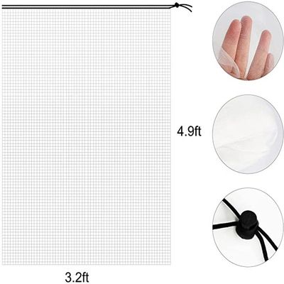 Plastica di tipo HDPE Insect Bird Bug Barrier Mesh con stringhe di trazione per la coltivazione di alberi da frutto Protezione copertura sacchetto di rete in bianco