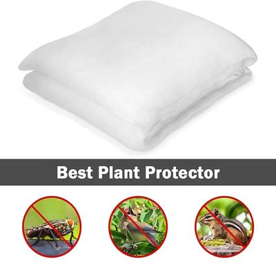 Plastica di tipo HDPE Insect Bird Bug Barrier Mesh con stringhe di trazione per la coltivazione di alberi da frutto Protezione copertura sacchetto di rete in bianco