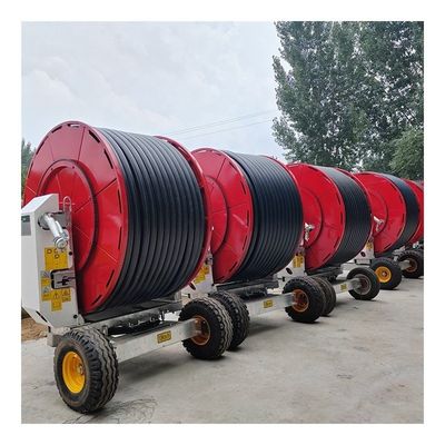 Sistema di irrigazione a bobina di tubo con irrigatore mobile e pistola da pioggia 75 cm di diametro 800 kg di capacità