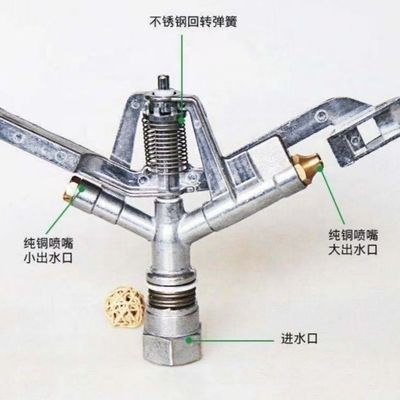 Sistema di irrigazione automatico per l'agricoltura di peso di 25 kg con pistola di spruzzatura rotante a 360 gradi