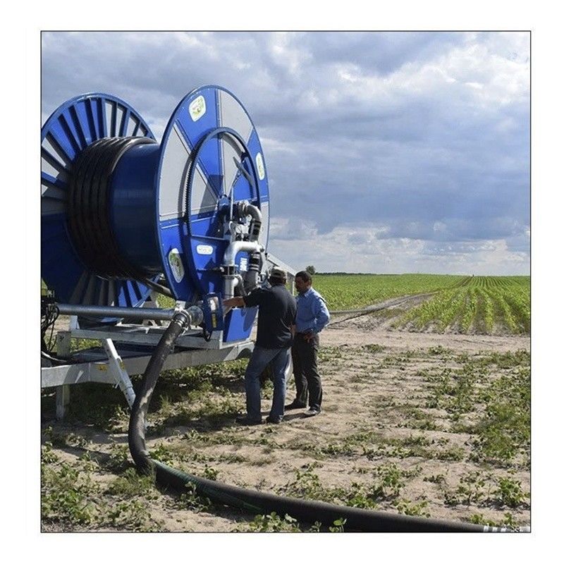 Irrigazione a goccia di 75 cm di diametro Agricoltura Pistola a pioggia a propulsione automatica Sprinkler Sistema di bobina del tubo per irrigazione costante