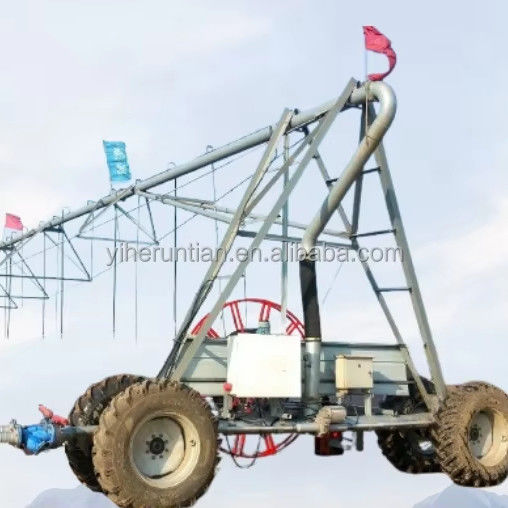 3800 KG Automatic Lateral Linear Move Sistema di irrigazione del giardino L'ultimo aggiornamento del giardino con due o quattro ruote